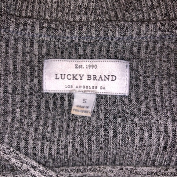 Lucky Brand Gray cold shoulder Top - Picture 3 of 3